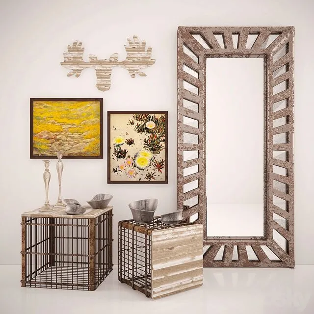 Heavy metals decor set 3D Model Heavy metals decor set 3D Model