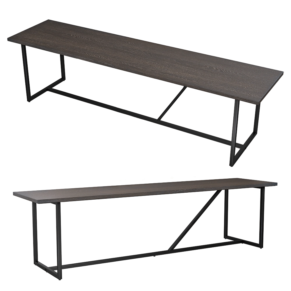 Heerenhuis Manufactuur – Bench Mesa Nero 3D Model Heerenhuis Manufactuur – Bench Mesa Nero 3D Model