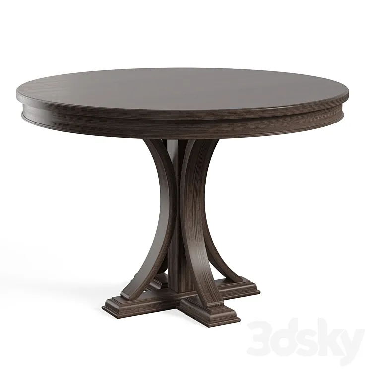 Helena Pedestal Dining Table 3D Model Free Download