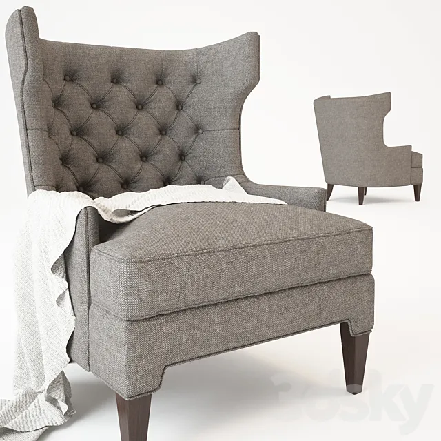 Helena Tufted Chair 3DModel