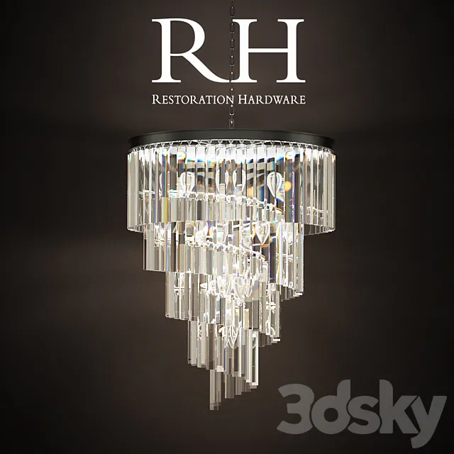 HELIX CHANDELIER chandelier RH 26 ” 3DModel HELIX CHANDELIER chandelier RH 26 ” 3DModel