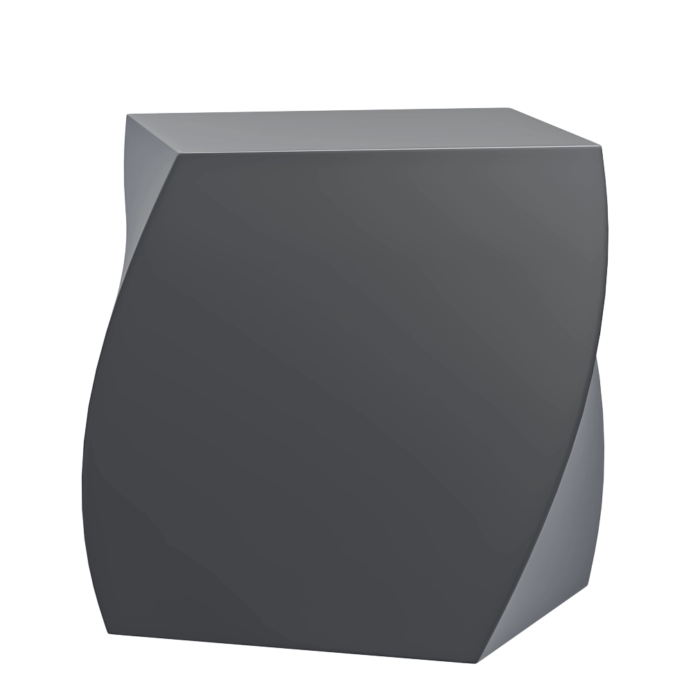 Heller Furniture – Stool / Low table Left Twist Cube 3D Model Heller Furniture – Stool / Low table Left Twist Cube 3D Model