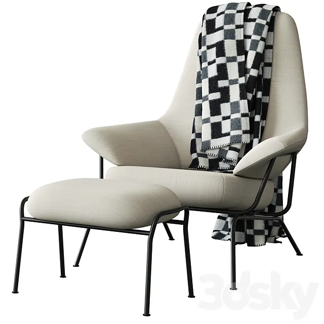 Hem Hai Chair White 3D Model