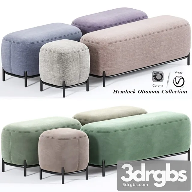 Hemlock ottoman fabric and velvet Hemlock ottoman fabric and velvet