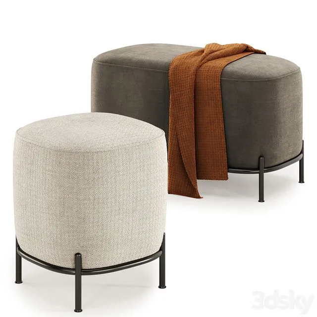 Hemlock Pouf 3D Model Hemlock Pouf 3D Model