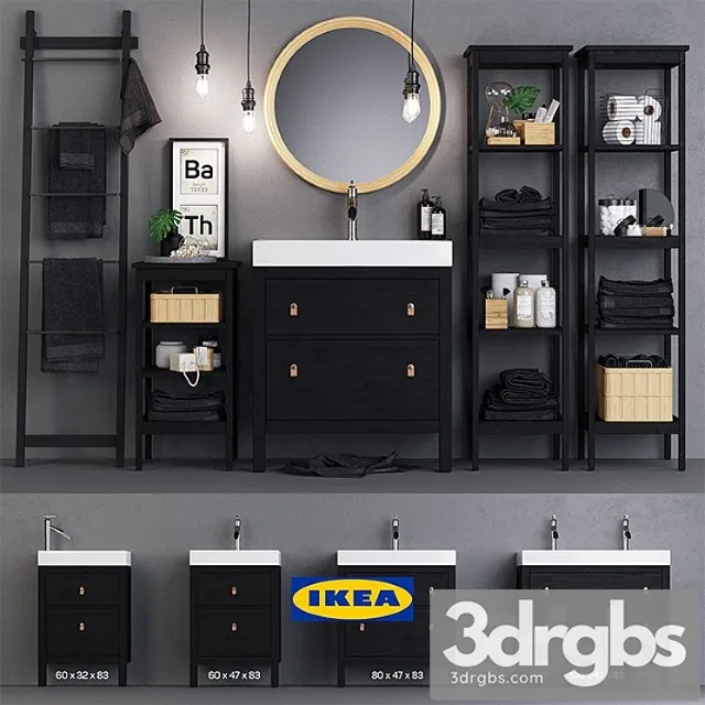 Hemnes Bath Set 3D Model Download