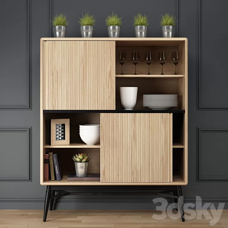 Hendrix Bookshelf 3D Model