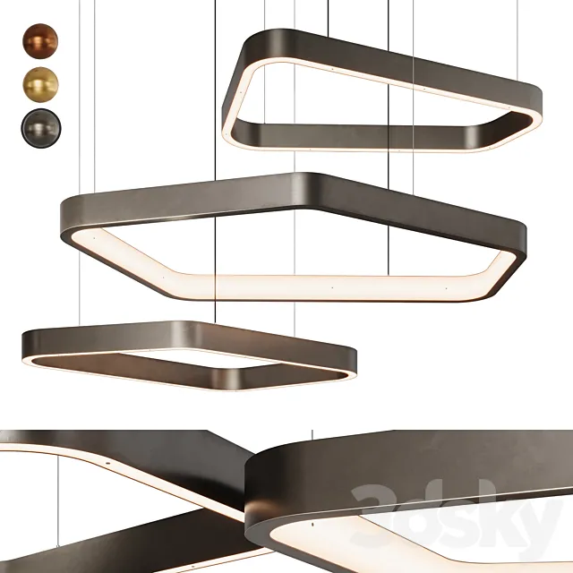 Henge Light Ring Polygonal Evo 3D Model Henge Light Ring Polygonal Evo 3D Model