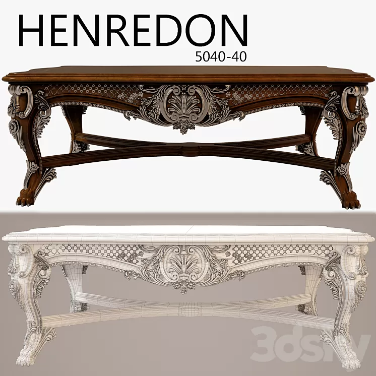 HENREDON COCKTAIL TABLE 5040-40 3D Model HENREDON COCKTAIL TABLE 5040-40 3D Model