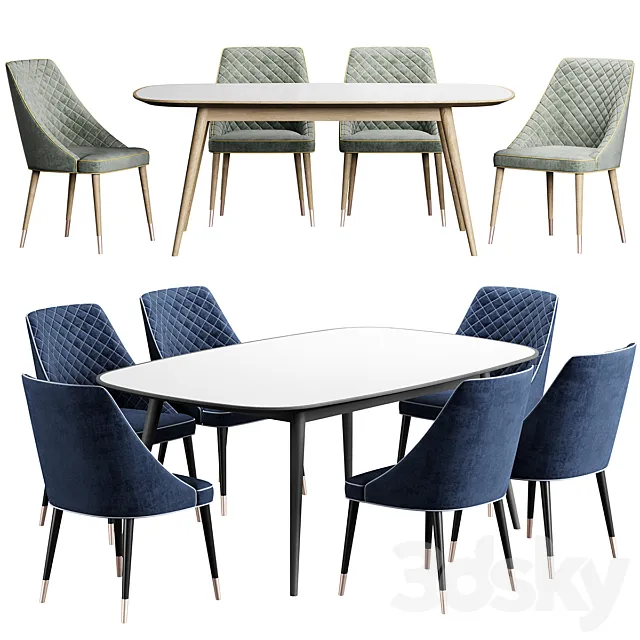 HER 042 G Mido table Konyshev chair 3DModel HER 042 G Mido table Konyshev chair 3DModel