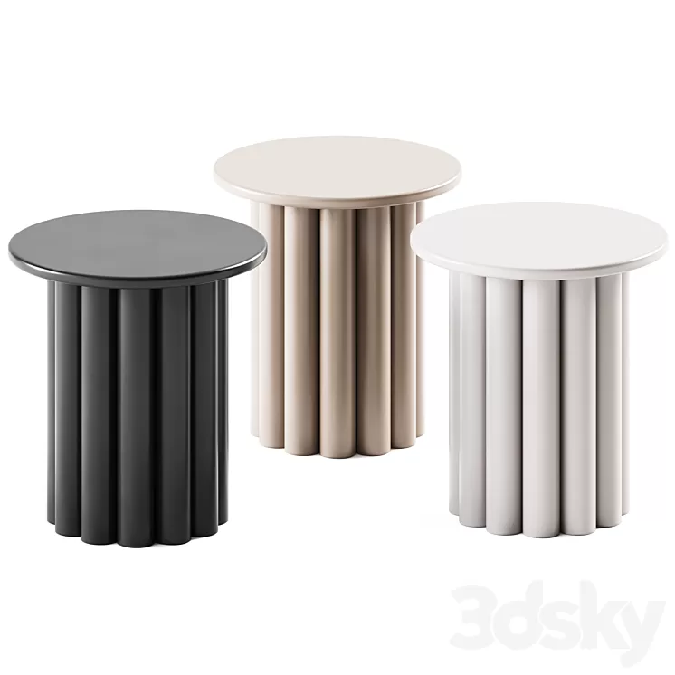 Hera Side Table Semi-Circle / Coffee Table 3D Model