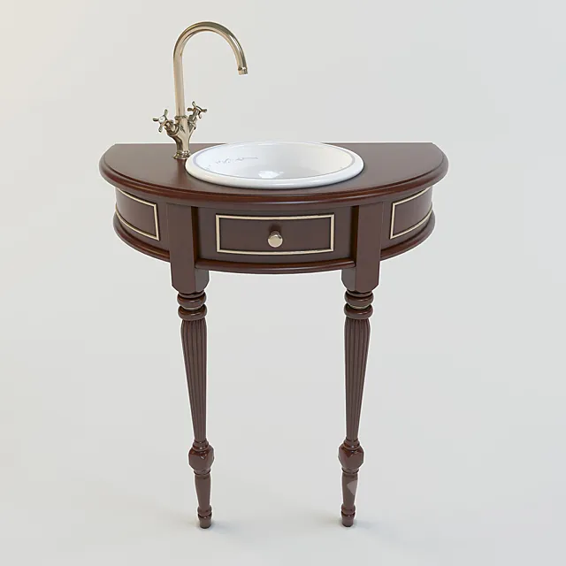 HERBEAU Console Bathroom 3D Model HERBEAU Console Bathroom 3D Model