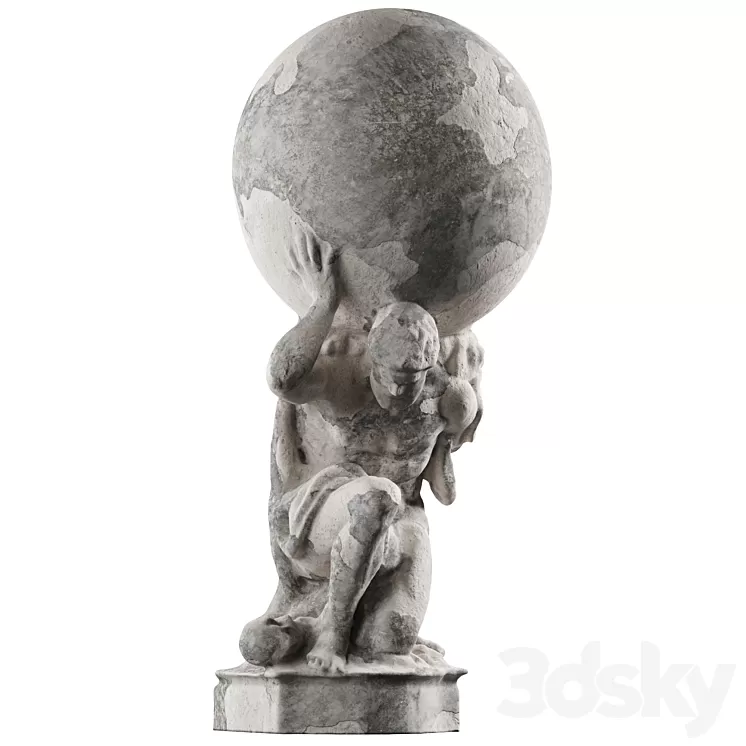 Hercules Holding Globe 3D Model