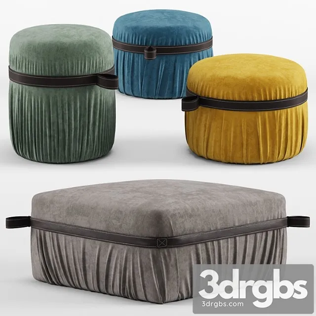 Herm poufs – potocco 2 3D Model Download