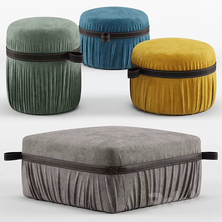 Herm poufs – Potocco 3D Model Herm poufs – Potocco 3D Model