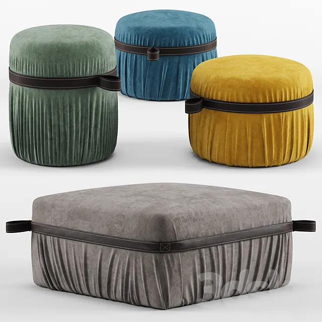 Herm poufs – Potocco 3DModel Herm poufs – Potocco 3DModel
