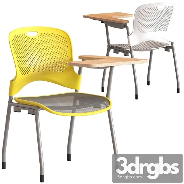 Herman Miller Caper Stacking Chair With Table 3D Model Download