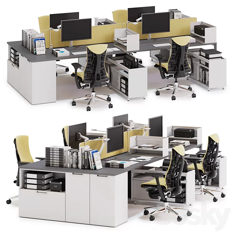 Herman Miller Layout Studio (v2) 3D Model Herman Miller Layout Studio (v2) 3D Model