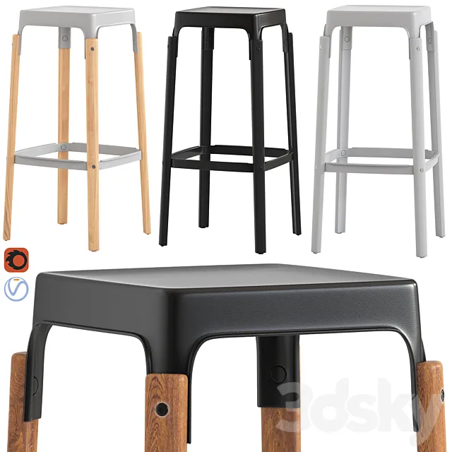 Herman Miller Magis Stool 3DModel Herman Miller Magis Stool 3DModel