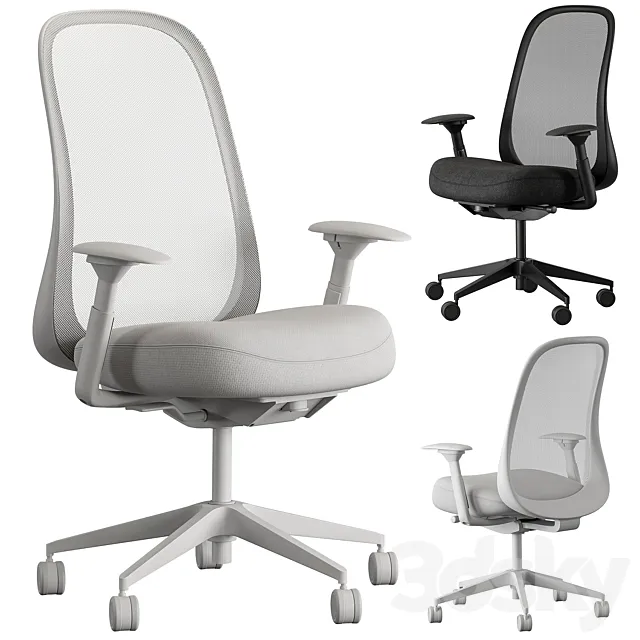 HermanMiller Lino – Office Chair Set 27 3D Model