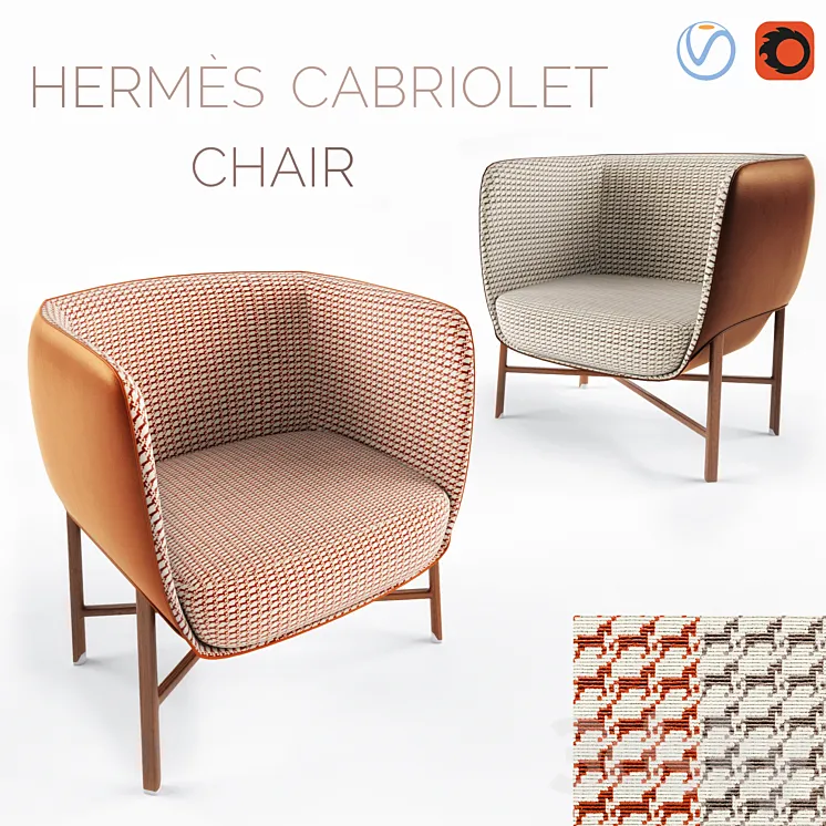 Hermes Cabriolet chair 3D Model Free Download Hermes Cabriolet chair 3D Model Free Download