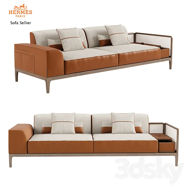 Hermes_Sofa Sellier 3D Model Hermes_Sofa Sellier 3D Model