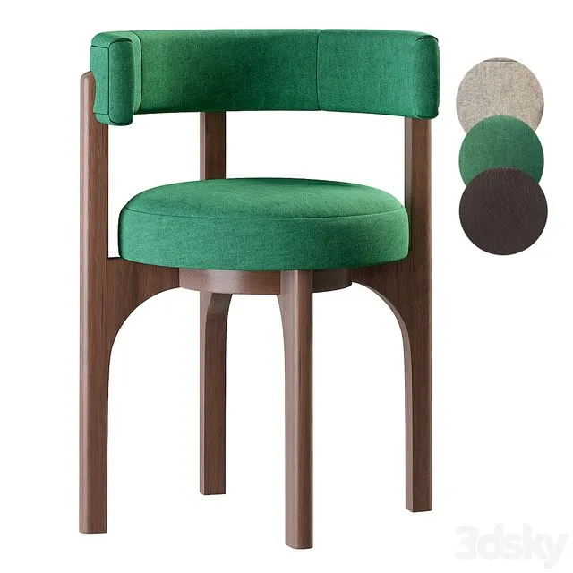 HERON chair by Kelly Wearstler 3D Model HERON chair by Kelly Wearstler 3D Model