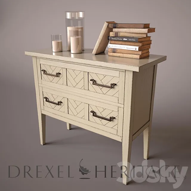 Herringbone Night Stand 1 3DModel