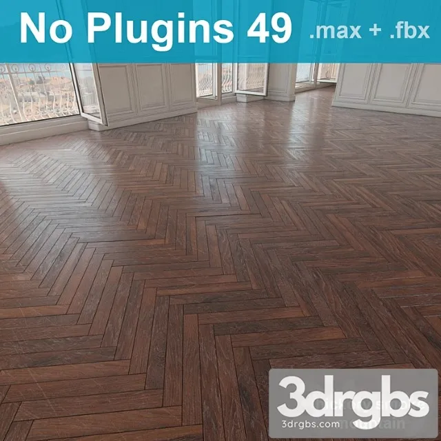 Herringbone Parquet Scratched 49 Without Using Plugins 1 3D Model Download