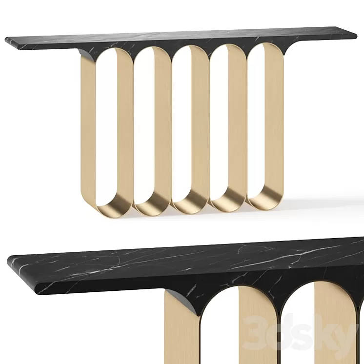 Herve Langlais Steel5 Console Table 3D Model Herve Langlais Steel5 Console Table 3D Model