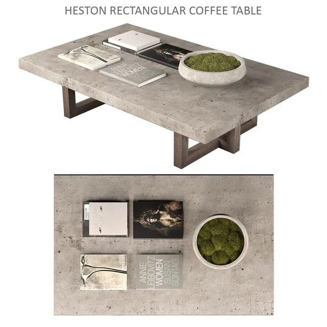 Heston Rectangular Coffee Table 3D Model Heston Rectangular Coffee Table 3D Model