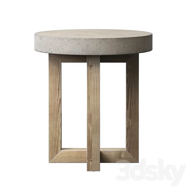 Heston Round Side Table 3DModel