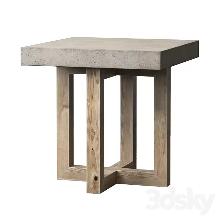 Heston Square Side Table 3D Model Heston Square Side Table 3D Model