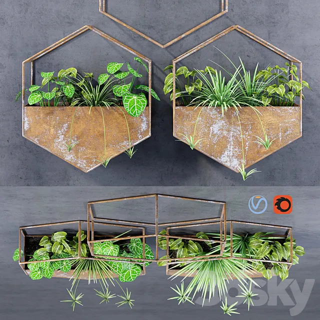 Hexagon shelves 3D Model Hexagon shelves 3D Model