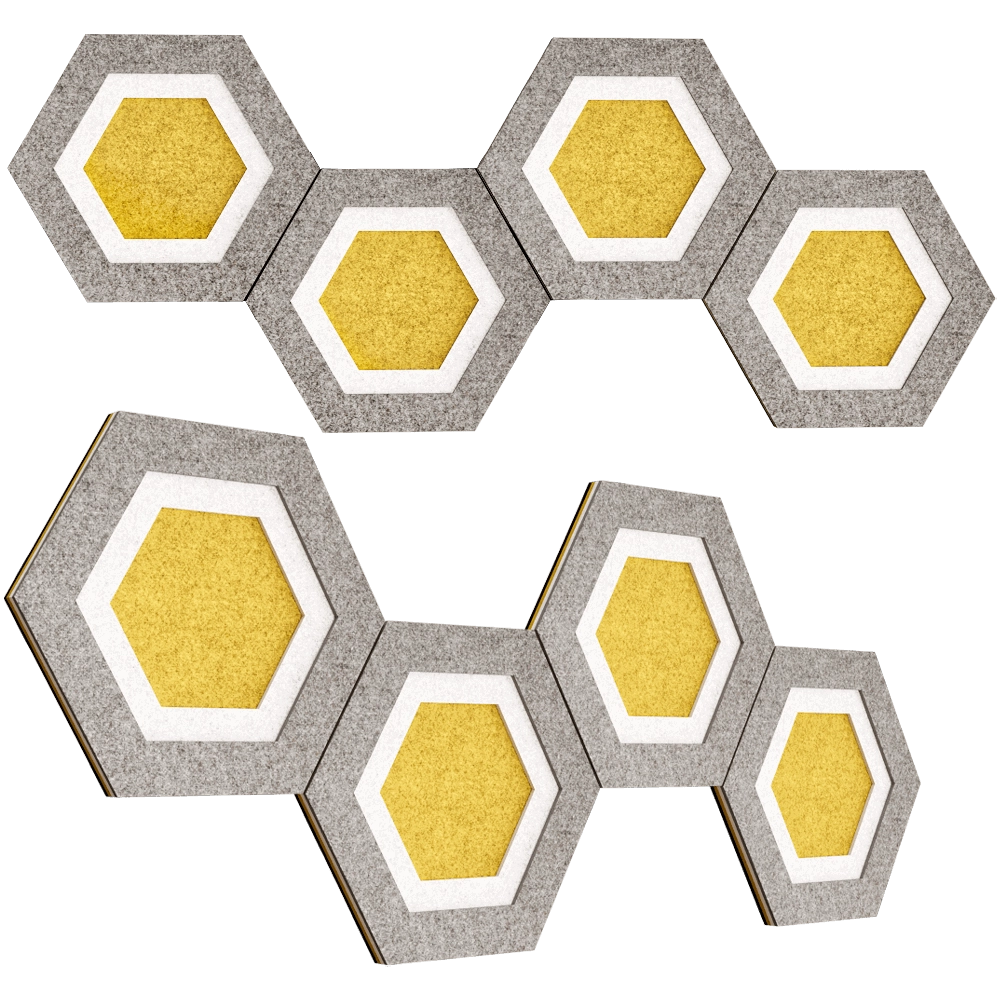 HEY-SIGN – Wall element Comb 4-pcs. set 3D Model