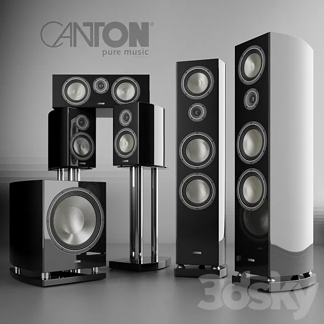 Hi-Fi speaker set Canton Vento 3DModel