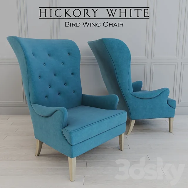 Hickory – Bird Wing Chair 3DModel