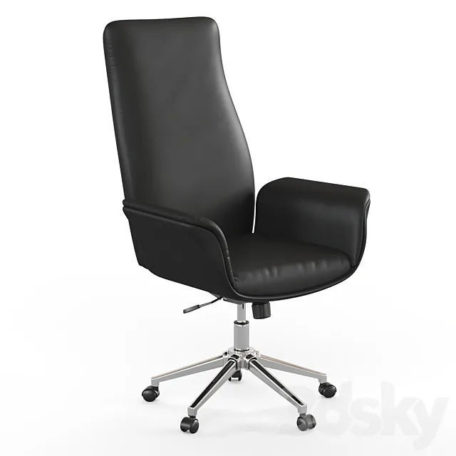 High back office chair 3D Model