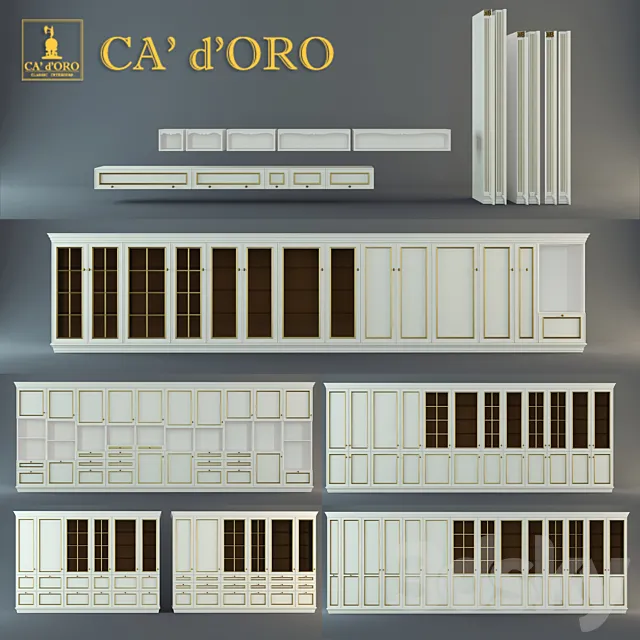 High cabinets Fortuna CA ‘d’Oro 3D Model