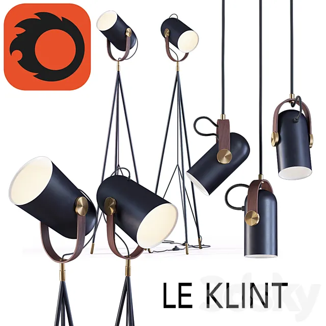 High floor lamp and Pendant lamp By Le Klint 3DModel