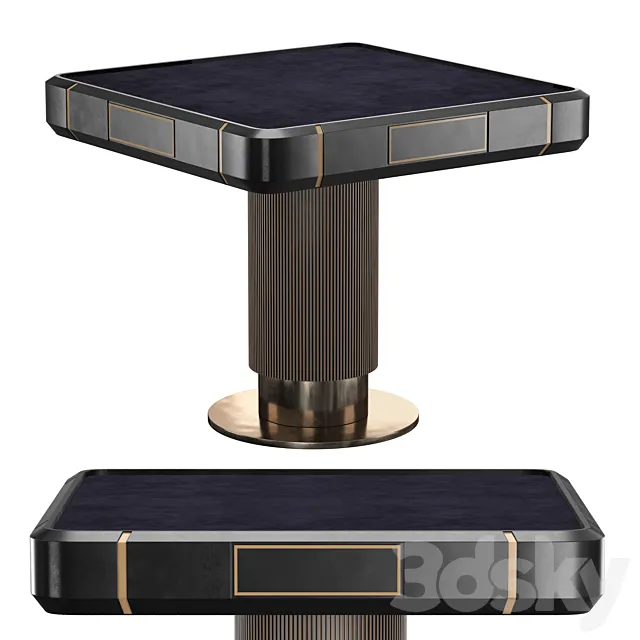 high square poker table 3D Model