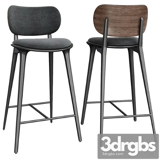 High stool backrest by mater design 2 3D Model Download