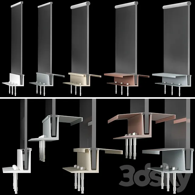 High-tech style glass railing _ Glass railing handrails 3D Model High-tech style glass railing _ Glass railing handrails 3D Model