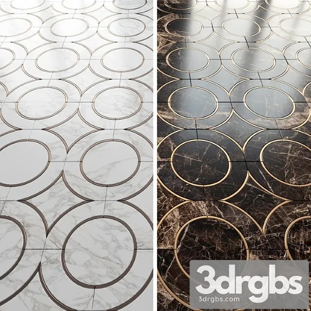 Highland alpenglow deux marble tilebar tile 3D Model Download