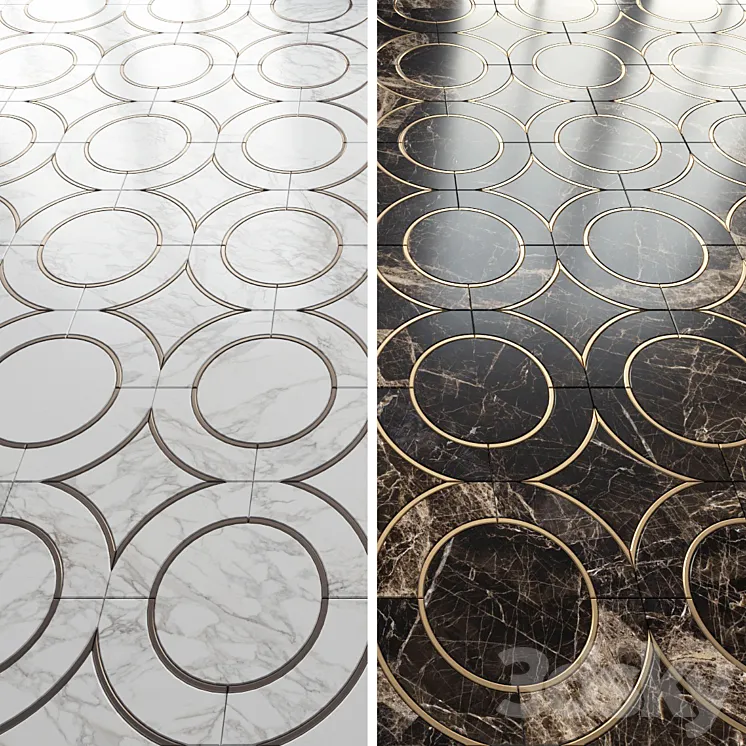 Highland Alpenglow Deux Marble TileBar Tile 3D Model Free Download