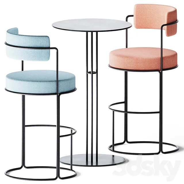 Hight Round Table Paradiso by iSimar 3DModel