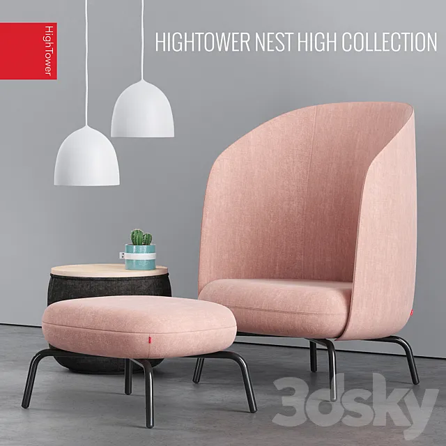 HighTower Easy Nest chair 3D Model