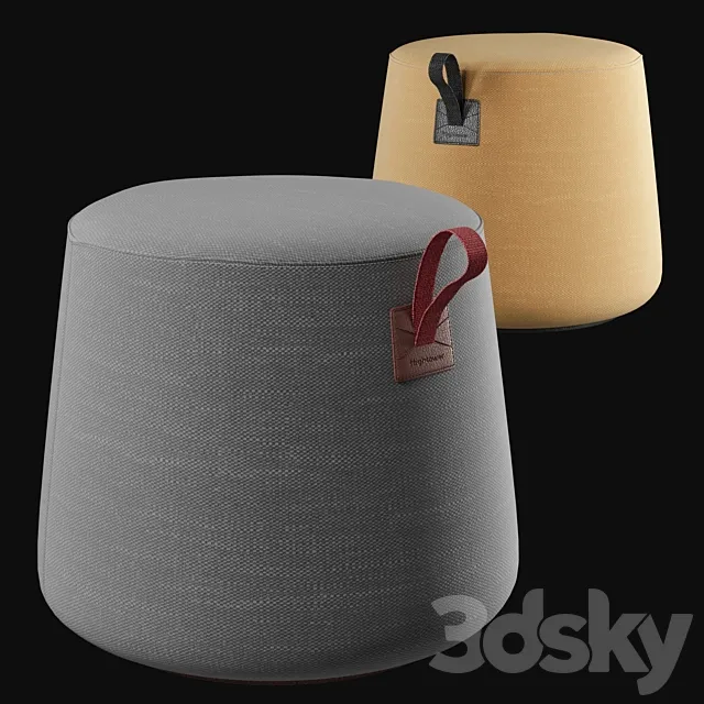 Hightower Round Pouf Most Modest 3DModel Hightower Round Pouf Most Modest 3DModel