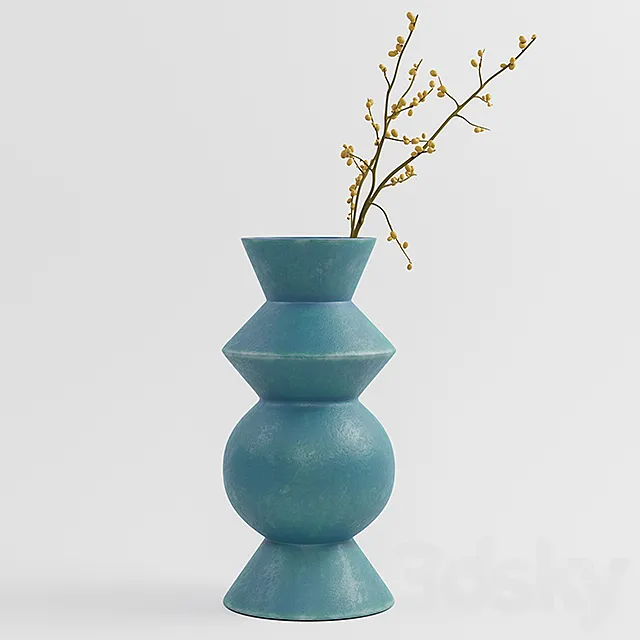 Hilda blue totem vase 3DModel