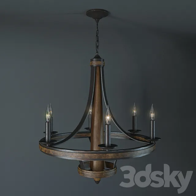 Hinkley Lighting BASTILLE FR41246VBZ 3D Model Hinkley Lighting BASTILLE FR41246VBZ 3D Model